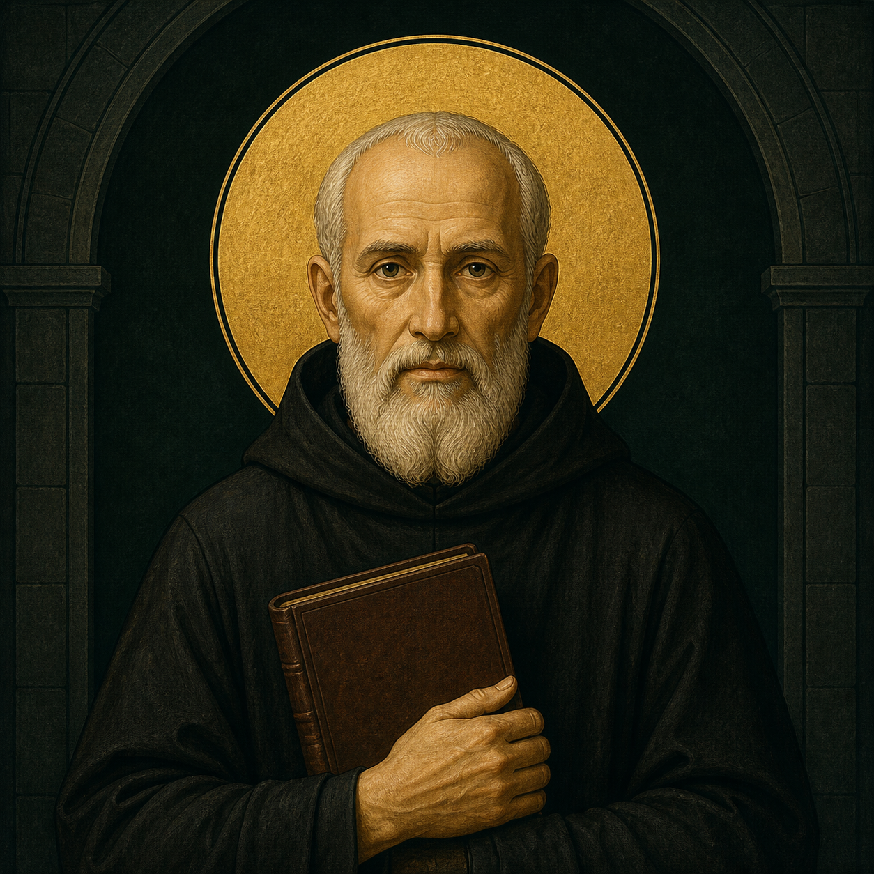 Icoonportret van Sint-Benedictus van Nursia