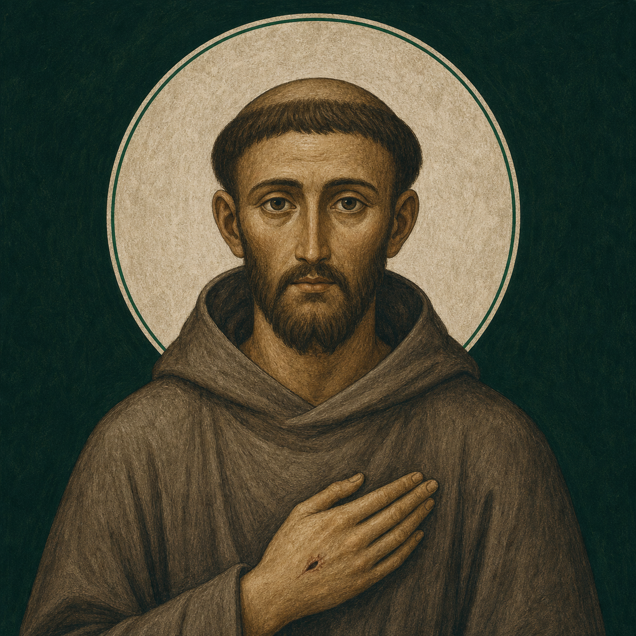 Icoonportret van Sint-Franciscus van Assisi